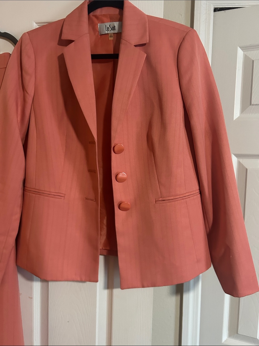 Le Suit Coral-Pink Tailored Blazer
